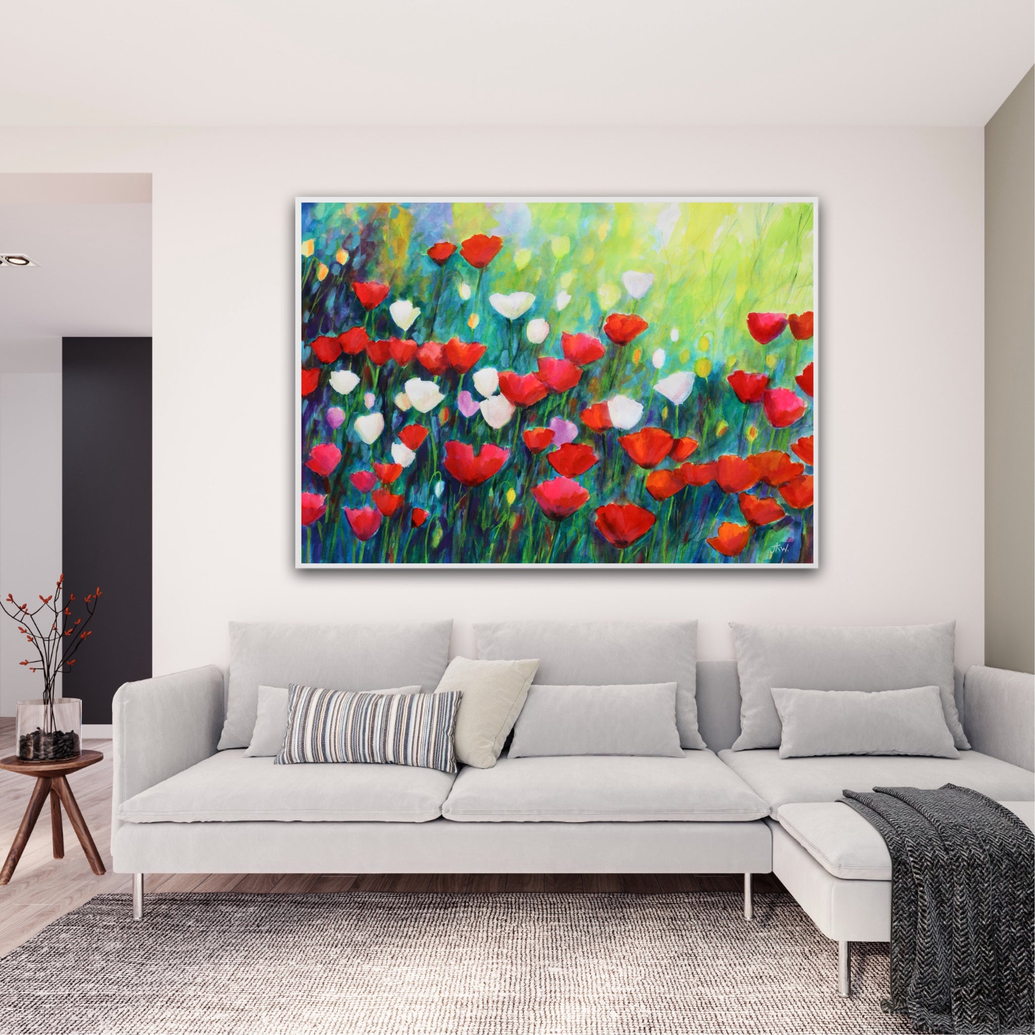 Love, Light & Poppies | Canvas Print