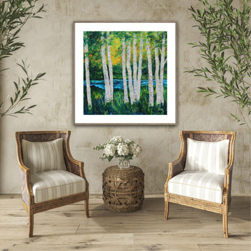Whispers through the Birch Grove | Paper Print