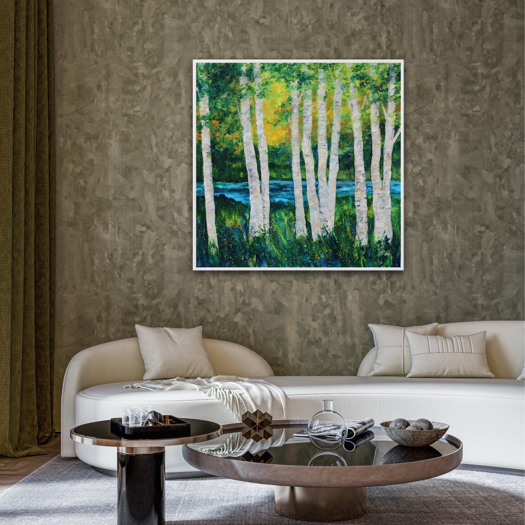 Whispers through the Birch Grove | Canvas Print
