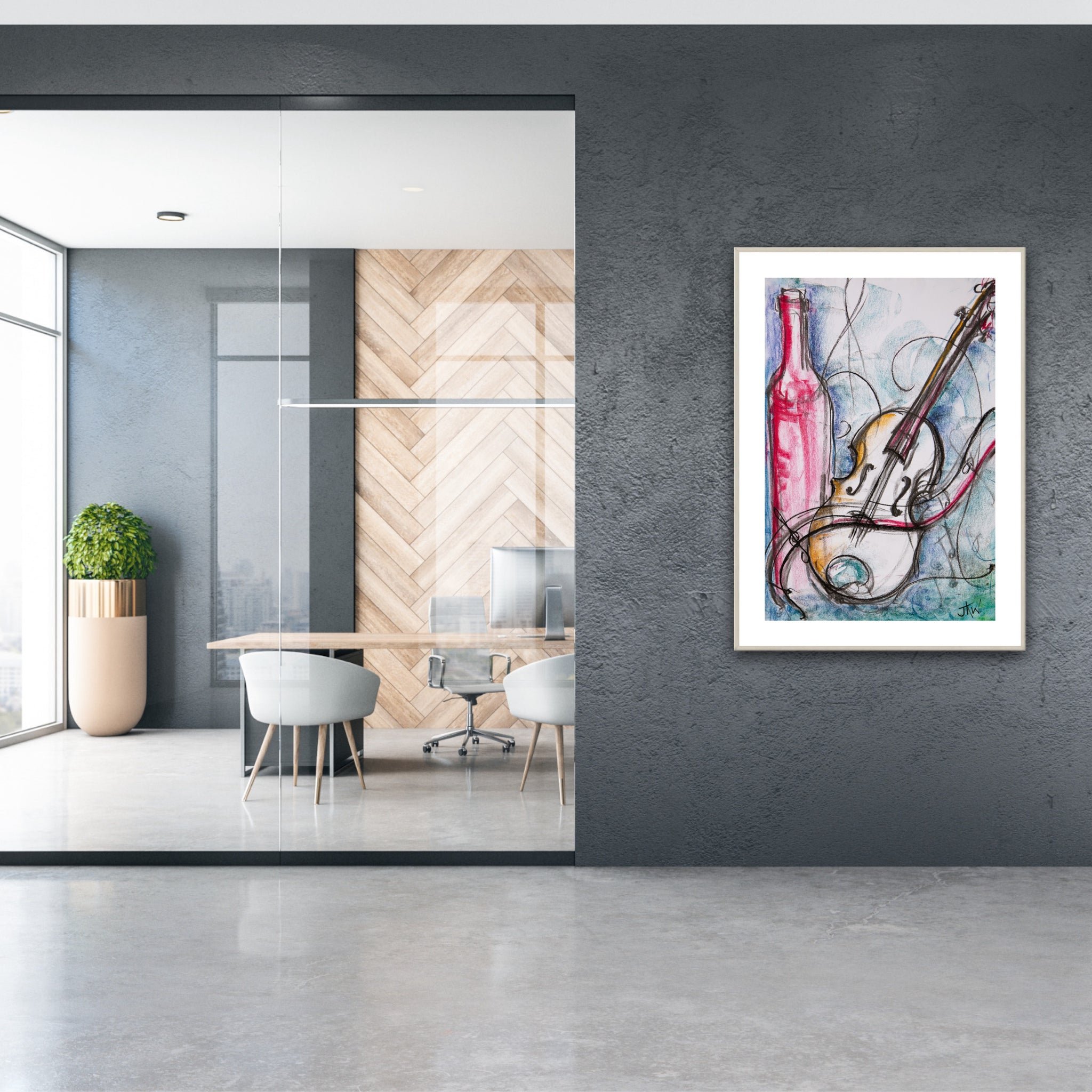 Melody in Red | Paper Print