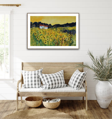 Italian Sunflower Fields | Paper Print